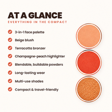 Load image into Gallery viewer, 3-in-1 Face Palette - Beige, Terracotta, Peach
